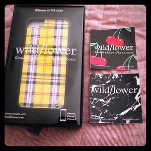 Yellow Plaid “Wildflower” Phone Case